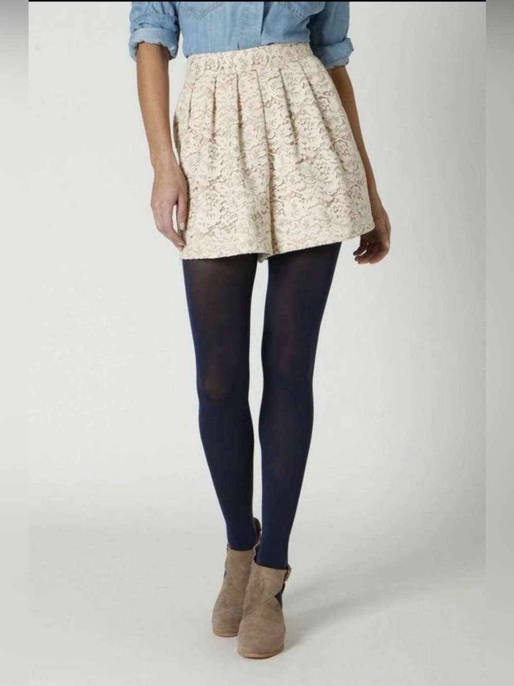 Anthropology Lauren Moffatt Tineke Rose Lace Shorts